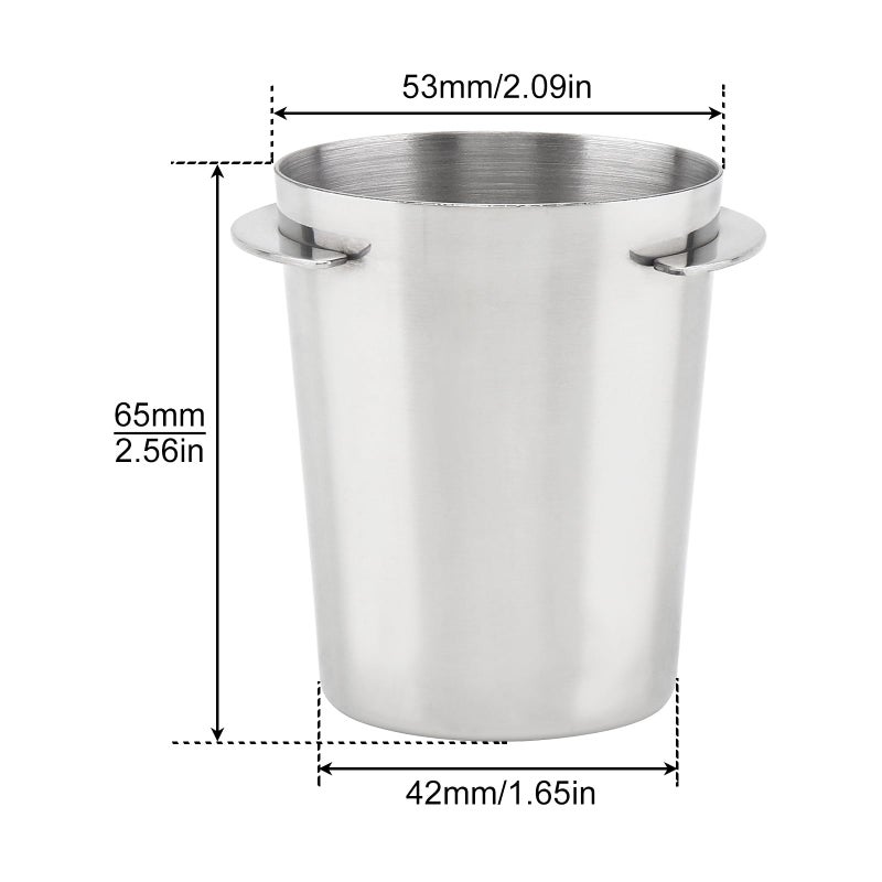 TQEONKL Coffee Dosing Cup 54mm  Stainless Steel Espresso Coffee Dosing Cup Espresso Coffee Machine Accessories  Coffee Powder Feeder Part Coffee Grinder Powder Cup Compatible with 54mm Portafilter - Image 5
